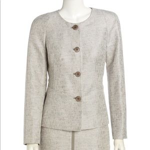 Lafayette 148 New York Gray Jacquard Jacket
